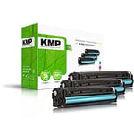 KMP H-T189CMY Lot de cartouches de toner compatibles HP 312A (CF381A, CF383A, CF382A) Cyan, Magenta, Jaune Kompa