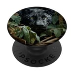 Motif camouflage Panther Leaves PopSockets PopGrip Interchangeable