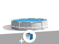 Kit piscine tubulaire Intex Prism Frame ronde 3,05 x 0,76 m + Bâche à bulles