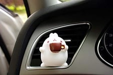 VCX Fat Rabbit Car Vents Perfume Clip Air Freshener Automobile Interior Fragrance Cute Cartoon Dolls Car Ornament Accessories Gift (Color Name : Coffee)