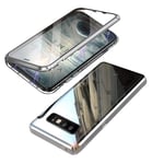 Samsung Galaxy S10 Plus-deksel med skjermbeskytter sølv