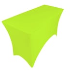 pod linen 25 colours available .spandex lycra stretch cover tablecloth for 4ft foot table 120x75x75 (green lime)