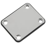 wivarra Chrome Guitar Neck Plate With One Rubbermat for Stratocaster Telecaster