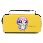 Etui Pochette Switch Lite Jaune Chouette Licorne Personnalisee