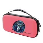 Etui Pochette Switch Lite Rose Corail Lion Astral Personnalisee