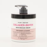 Collagen & biotin body & hand rescue cream skin plump restore no parabens 500ml