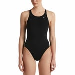 Nike Swim Womens Nike Poly Solid Fast Back One Piece - Black
