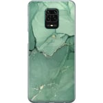 Xiaomi Redmi Note 9 Pro Transparent Mobilskal Grön Marmor