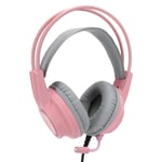 (Pink) USB Gaming Headset With 7.1 Single Wired PC Gaming Headphones With