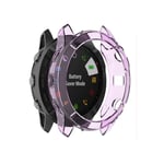 YOUZHIXUAN Smart watch series For Garmin Fenix 6X TPU Half Coverage Smart Watch Protevtice Case (Black) (Color : Purple)