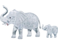 Unbekannt Crystal Puzzle 59176 3D Elephant Pair 46 Pieces Grey