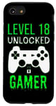 iPhone SE (2020) / 7 / 8 Level 18 Unlocked Gamer - Funny Gamer 18th Birthday Case