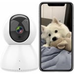 Csparkv - Caméra Surveillance WiFi Intérieur 1080P, Camera ip 360 ° Pan/Tilt Compatible Alexa Google Home, Vision Nocturne, Suivi de Mouvement, Audio