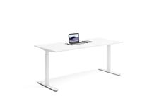 Wulff Hev senk skrivebord 180x80cm 670-1170 mm (slaglengde 500 mm) Färg på stativ: Hvit - bordsskiva: