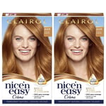 Clairol Nice' n Easy Crème Natural Looking Oil Infused Permanent Hair Dye Duo (Various Shades) - 8WR Golden Auburn