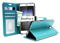 Crazy Horse Wallet OnePlus 3T (Turkos H745)
