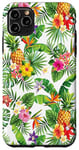 Coque pour iPhone 11 Pro Max Ananas tropical avec motif floral