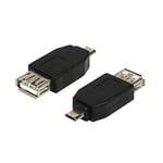 LogiLink AU0029 Adaptateur USB 2.0 Micro B Mâle/A Femelle Noir