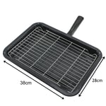 Premium Single Handle Enamelled Grill Pan & Rack for CDA Oven Cooker