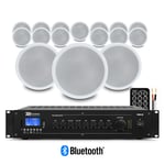 16x Speakers Bluetooth Amplifier 100V Line Temple Mosque Background PA System