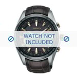 Seiko klockarmband 8X22-0AB0-SSE095J1 Läder Brun 22mm + sömmar brun