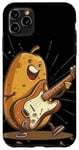 Coque pour iPhone 11 Pro Max Costume amusant de pommes de terre avec guitare électrique