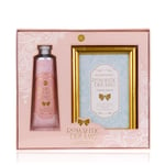 Accentra Romantic Dreams Ensemble de bain avec crème pour les mains et les ongles 60 ml Parfum rose thé & velours Rose/bleu clair/doré