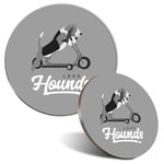 Mouse Mat & Coaster Set - BW - Love Hounds Beagle Puppy Dog  #43844