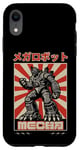 Coque pour iPhone XR Japonais Mecha Anime Robot Rétro Coucher de Soleil