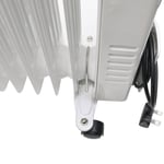 Portable 11 Fin 2500w Electric Oil Filled Radiator Heater Thermostat White