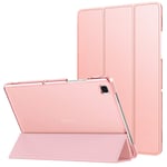 MoKo Case Fits Samsung Galaxy Tab A7 10.4 Inch (SM-T500 / T505 / T507), Lightweight Stand Smart Case Hard Shell Cover for Samsung Tab A7 Tablet 2020 – Rose Gold