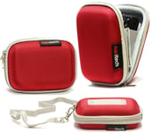 Navitech Red Case For The Canon IXUS 185 Digital Camera