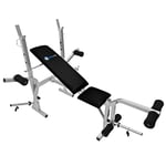 BodyRip Exercise Equipment Workout Adjustable Weight Bench with Sturdy Heavy Duty Home Gym Racks and Foam Grip Leg Roller Extension | Fitness, Lifting, Sit Up, Ripped, Bench/Chest Press, Barbell