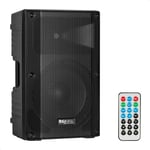 Ibiza - XTK12A-MKII- 12"/30cm Active PA Speaker- 25mm Compression Tweeter- Bass Reflex System- USB, SD, Bluetooth-TWS - Handles and Wheels- NEW VERSION- Black- Party, events, club, conference, karaoke