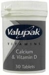 THREE PACKS of Valupak Calcium & Vitamin D