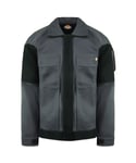 Dickies Grafter Duo Tone Mens Grey/Black Work Wear Jacket Cotton - Size X-Large