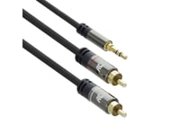 Act 1.5 Meter High Quality Audio Connection Cable 1X 3.5Mm Stereo Jack Male - 2X Rca Male, Zip Bag