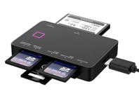 NÖRDIC USB 7 i 1 Kortläsare 5Gbps SD MicroSD CF SDXC SDHC MicroSDXC MicroSDHC MMS TF UHS-I