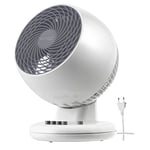Woozoo, Ventilateur de table silencieux, puissant & portable, 23m², Portée 12m, Oscillation, Inclinaison verticale, Chambre - Woozoo PCF-M18 - Blanc