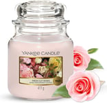 Yankee Candle Scented Candle, Fresh Cut Roses Medium Jar Candle, Long Burning Ca