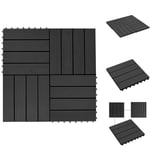 Golvbeläggning - Living Trall 22 st 30x30 cm 2 kvm WPC svart