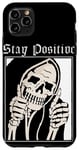 iPhone 11 Pro Max stay positive grim reaper dead inside thumb up reaper Gothic Case