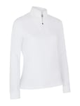 1/4 Zip Chev Top White Callaway