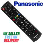 100% Genuine Panasonic Black Tv Remote Control Replaces N2QAYB000842
