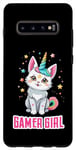 Coque pour Galaxy S10+ Caticorn - Chat mignon pour filles et femmes