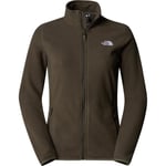 The North Face Womens 100 Glacier Full Zip (Grön (NEW TAUPE GREEN) X-large)