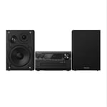 Panasonic SC-PMX802 120W Premium Smart WiFi Hi-Res Stereo Micro System with 3-Way Speakers - Black - Spotify Connect, Apple AirPlay, Chromecast built-in, USB DAC for PC Connection, RCA + 3.5mm Aux + Optical + Ethernet, Bluetooth, FM Radio