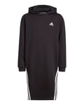 Adidas FIeece 3 Stripes Dress Girl JR Black/White (Storlek 128)