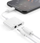 Tec-Digi Headphone Adapter for iPhone 11 Adapter to 3.5mm AUX Audio Adapter Jack Cable Splitter for iPhone 11 Pro/X/XR/XS/XS Max/7/7Plus/8/8Plus Pro Support for All IOS Systems