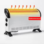 Poêle électrique convecteur 1800 watts - poêle électrique mobile - économie d'énergie - poêle de chambre - radiateur d'air blanc